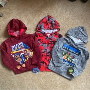 3 boy hoodies bundle
